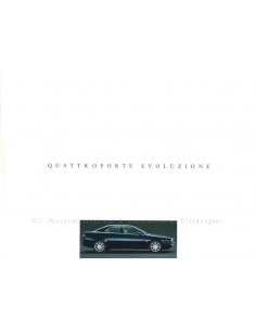 1998 MASERATI QUATTROPORTE IV EVOLUZIONE HARDCOVER BROCHURE ENGELS 2