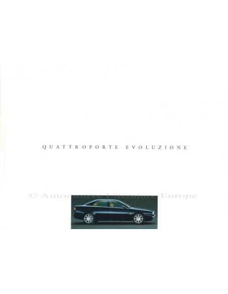 1998 MASERATI QUATTROPORTE IV EVOLUZIONE HARDCOVER BROCHURE ENGELS