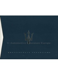 1998 MASERATI QUATTROPORTE IV EVOLUZIONE HARDCOVER BROCHURE ENGELS