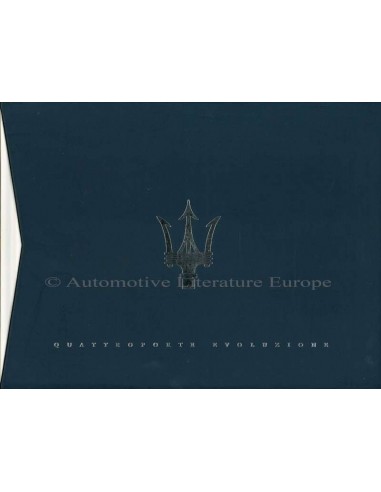 1998 MASERATI QUATTROPORTE EVOLUZIONE HARDCOVER BROCHURE ENGLISCH