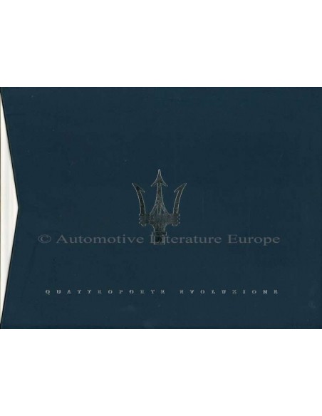 1998 MASERATI QUATTROPORTE EVOLUZIONE HARDCOVER BROCHURE ENGLISCH