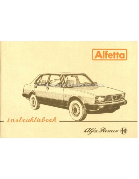 1983 ALFA ROMEO ALFETTA OWNERS MANUAL DUTCH