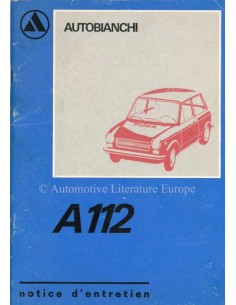 1973 AUTOBIANCHI A112 BETRIEBSANLEITUNG FRANZÖSISCH