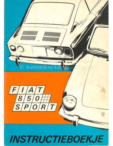 1970 FIAT 850 SPORT BETRIEBSANLEITUNG NIEDERLÄNDISCH