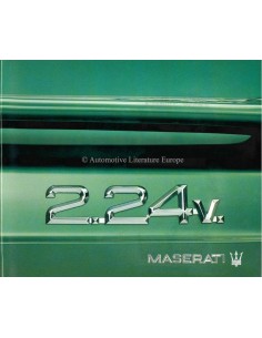 1991 MASERATI 2.24V. BROCHURE ITALIAANS