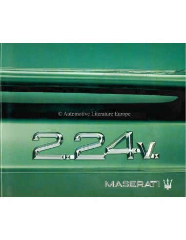 1991 MASERATI 2.24V. BROCHURE ITALIAANS