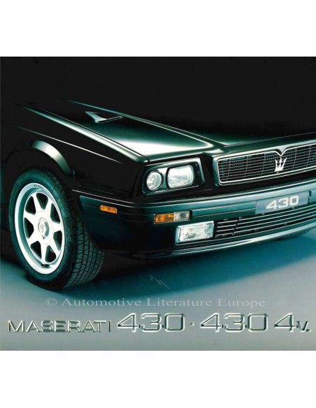1992 MASERATI 430 - 430 4V BROCHURE ENGELS SPAANS