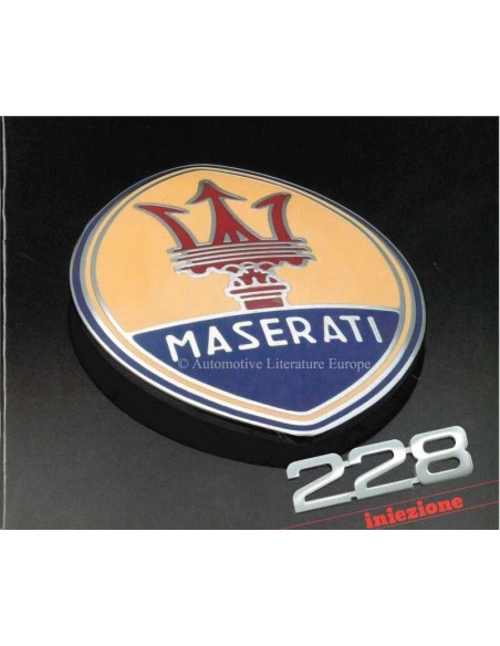 1988 MASERATI 228 INIEZIONE BROCHURE ITALIAANS