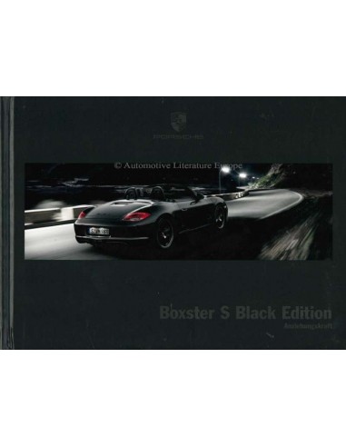 2011 PORSCHE BOXSTER S BLACK EDITION HARDCOVER PROSPEKT ENGLISCH