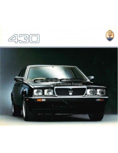 1988 MASERATI 430 BROCHURE ENGELS