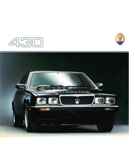 1988 MASERATI 430 BROCHURE ENGELS