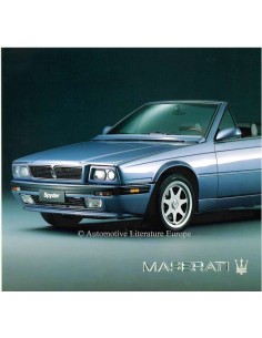 1992 MASERATI SPYDER BROCHURE ENGELS SPAANS