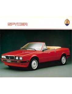 1989 MASERATI SPYDER BROCHURE ENGELS