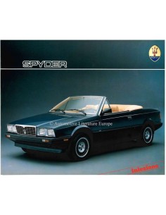 1988 MASERATI SPYDER INIEZIONE BROCHURE FRANS