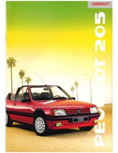 1989 PEUGEOT 205 CONVERTIBLE BROCHURE DUTCH