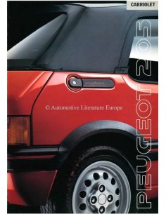 1990 PEUGEOT 205 CABRIOLET PROSPEKT NIEDERLÄNDISCH
