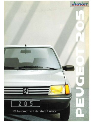 1990 PEUGEOT 205 JUNIOR BROCHURE DUTCH 