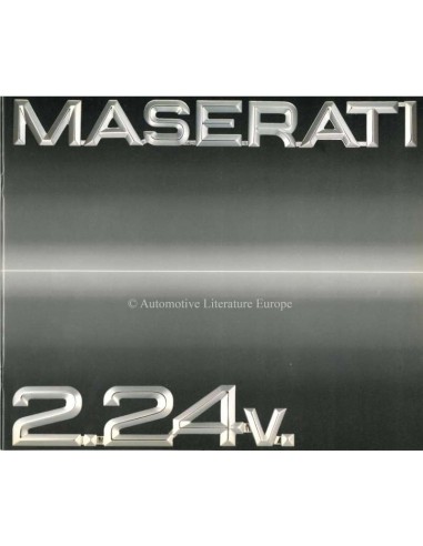 1990 MASERATI 2.24V. BROCHURE ITALIAANS
