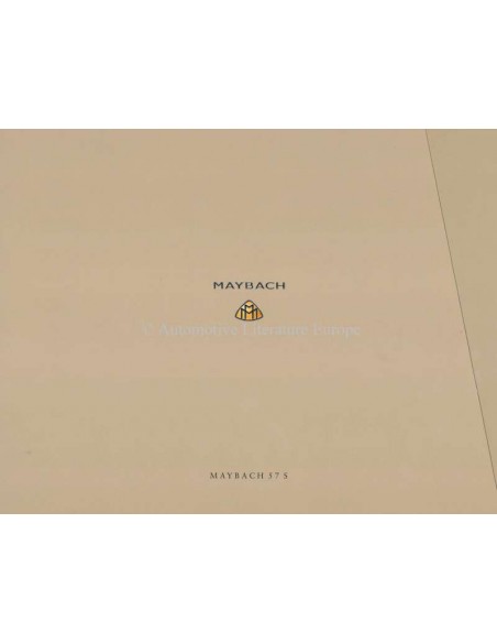 2005 MAYBACH 57 S HARDCOVER BROCHURE DUITS