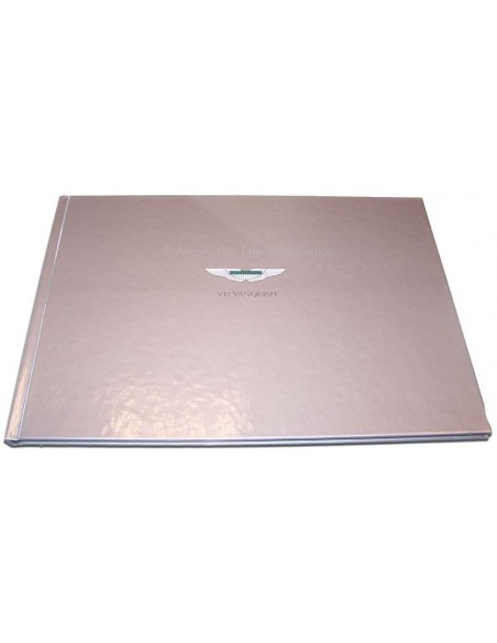 2002 ASTON MARTIN V12 VANQUISH HARDCOVER BROCHURE FRANS