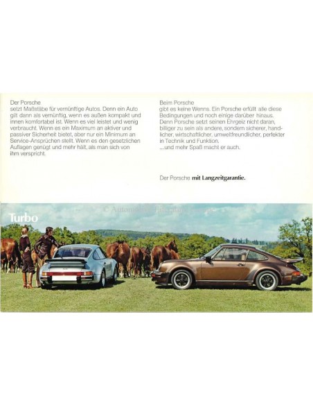 1976 PORSCHE 911 / CARRERA  / TURBO BROCHURE DUITS