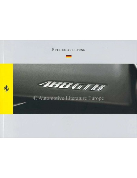 2015 FERRARI 488 GTB INSTRUCTIEBOEKJE DUITS