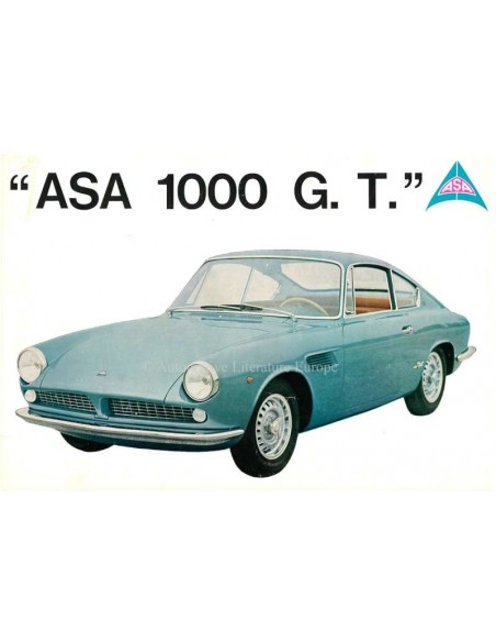 1962 ASA 1000 G.T. COUPE LEAFLET FRANS