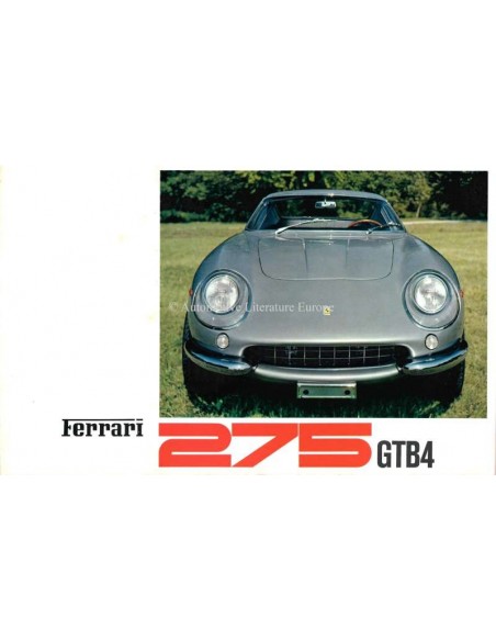 1966 FERRARI 275 GTB4 BROCHURE 13/66