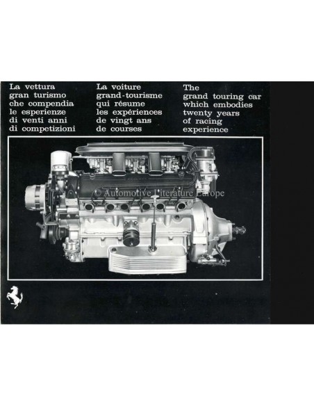 1967 FERRARI 330 GTS PININFARINA BROCHURE