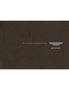 2003 ASTON MARTIN DB7 ZAGATO BROCHURE ENGLISH