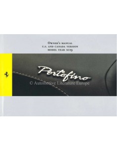 2019 FERRARI PORTOFINO OWNERS MANUAL ENGLISH
