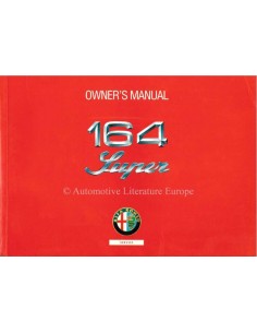 1993 ALFA ROMEO 164 SUPER INSTRUCTIEBOEKJE ENGELS