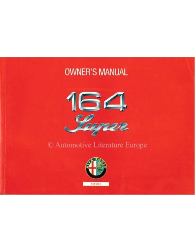 1993 ALFA ROMEO 164 SUPER OWNERS MANUAL ENGLISH