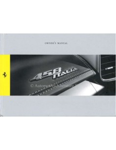 2010 FERRARI 458 ITALIA HARDCOVER BETRIEBSANLEITUNG ENGLISCH