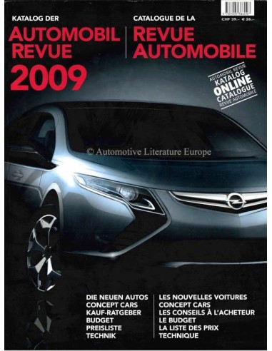 2009 AUTOMOBIl REVUE JAHRESKATALOG DEUTSCH FRANZÖSISCH
