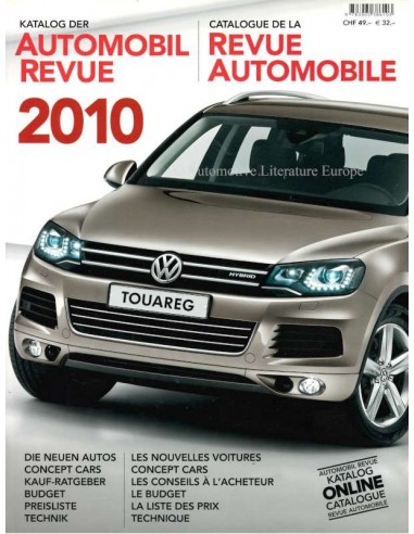 2010 AUTOMOBIl REVUE JAHRESKATALOG DEUTSCH FRANZÖSISCH