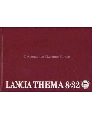 1988 LANCIA THEMA 8.32 OWNERS MANUAL ITALIAN