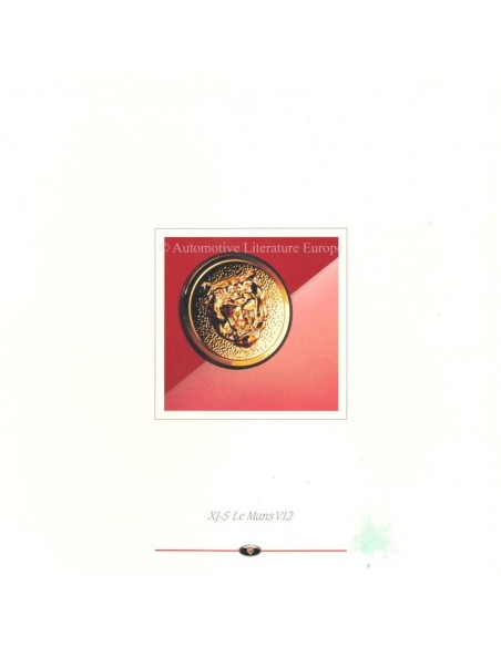 1990 JAGUAR XJ-S LE MANS V12  BROCHURE ENGLISH