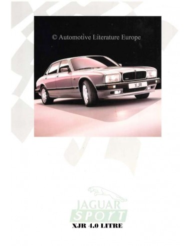 1989 JAGUAR XJR 4.0 SPORT BROCHURE ENGLISH