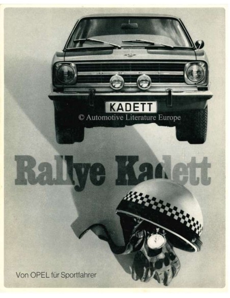 1966 OPEL KADETT B RALLYE BROCHURE DUITS