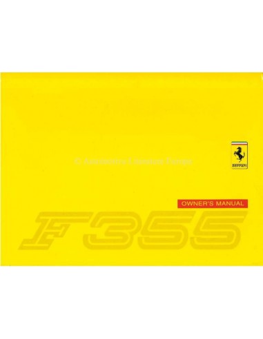 1996 FERRARI F355 BETRIEBSANLEITUNG USA AUSGABE 
