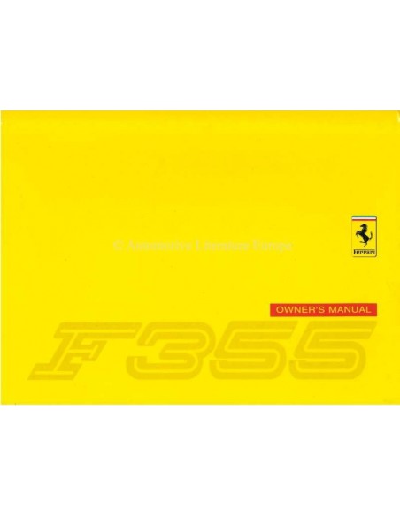 1996 FERRARI F355 INSTRUCTIEBOEKJE USA VERSIE 