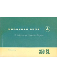 1971 MERCEDES BENZ 350 SL BETRIEBSANLEITUNG DEUTSCH