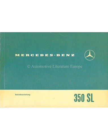 1971 MERCEDES BENZ 350 SL OWNERS MANUAL GERMAN