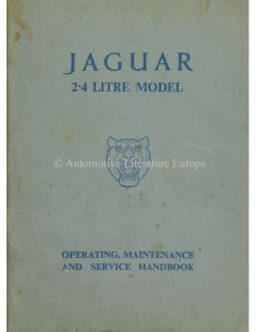 1956 JAGUAR MK I 2.4 BETRIEBSANLEITUNG ENGLISCH