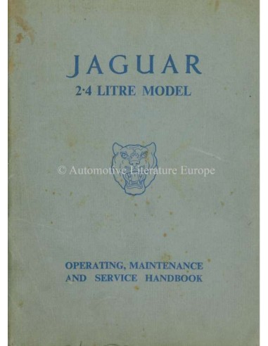 1956 JAGUAR MK I 2.4 INSTRUCTIEBOEKJE ENGELS