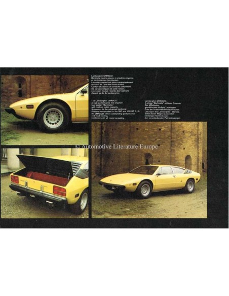 1976 LAMBORGHINI URRACO P300 BROCHURE