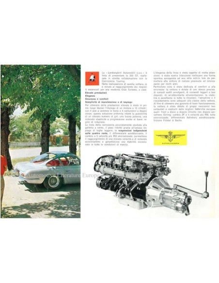 1964 LAMBORGHINI 350 GT BROCHURE