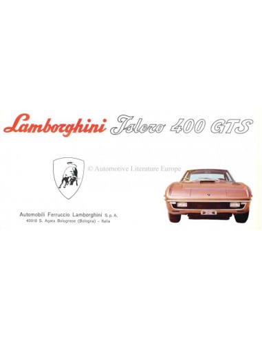 1969 LAMBORGHINI ISLERO 400 GTS BROCHURE