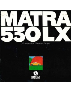 1970 MATRA 530 LX BROCHURE NEDERLANDS